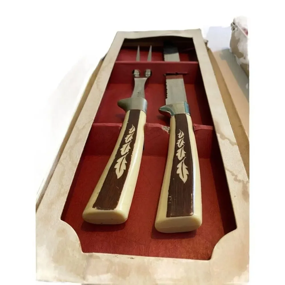 Regent Sheffield Stainless Steel England Complete Steak Knives & Serving Set Vin